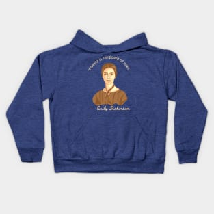 Emily Dickinson Portrait and Quote Kids Hoodie